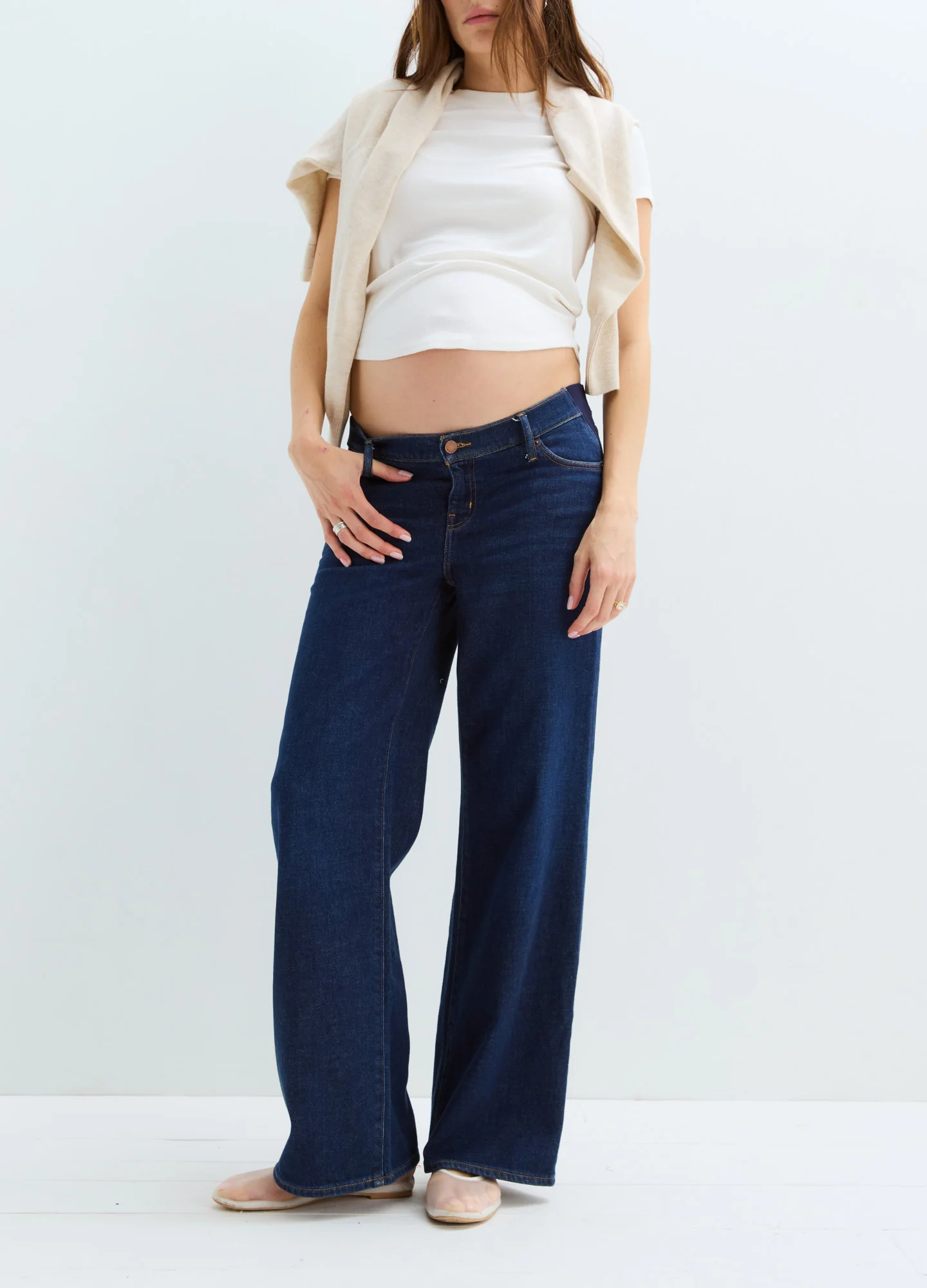 The Relaxed Wide Leg Maternity Jean