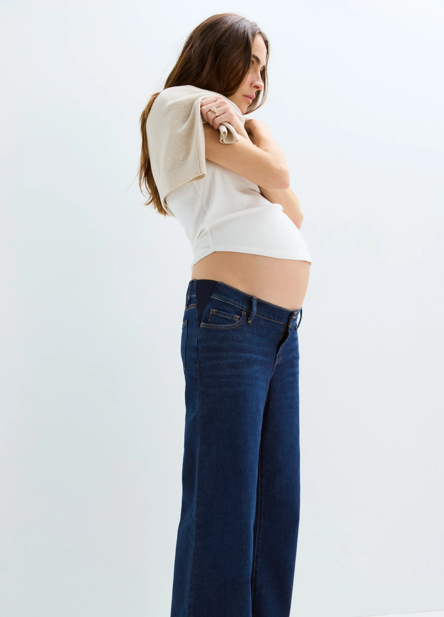 The Relaxed Wide Leg Maternity Jean