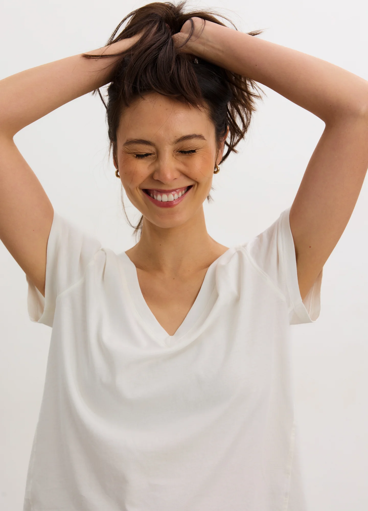 The Washed Cotton Vneck Tshirt