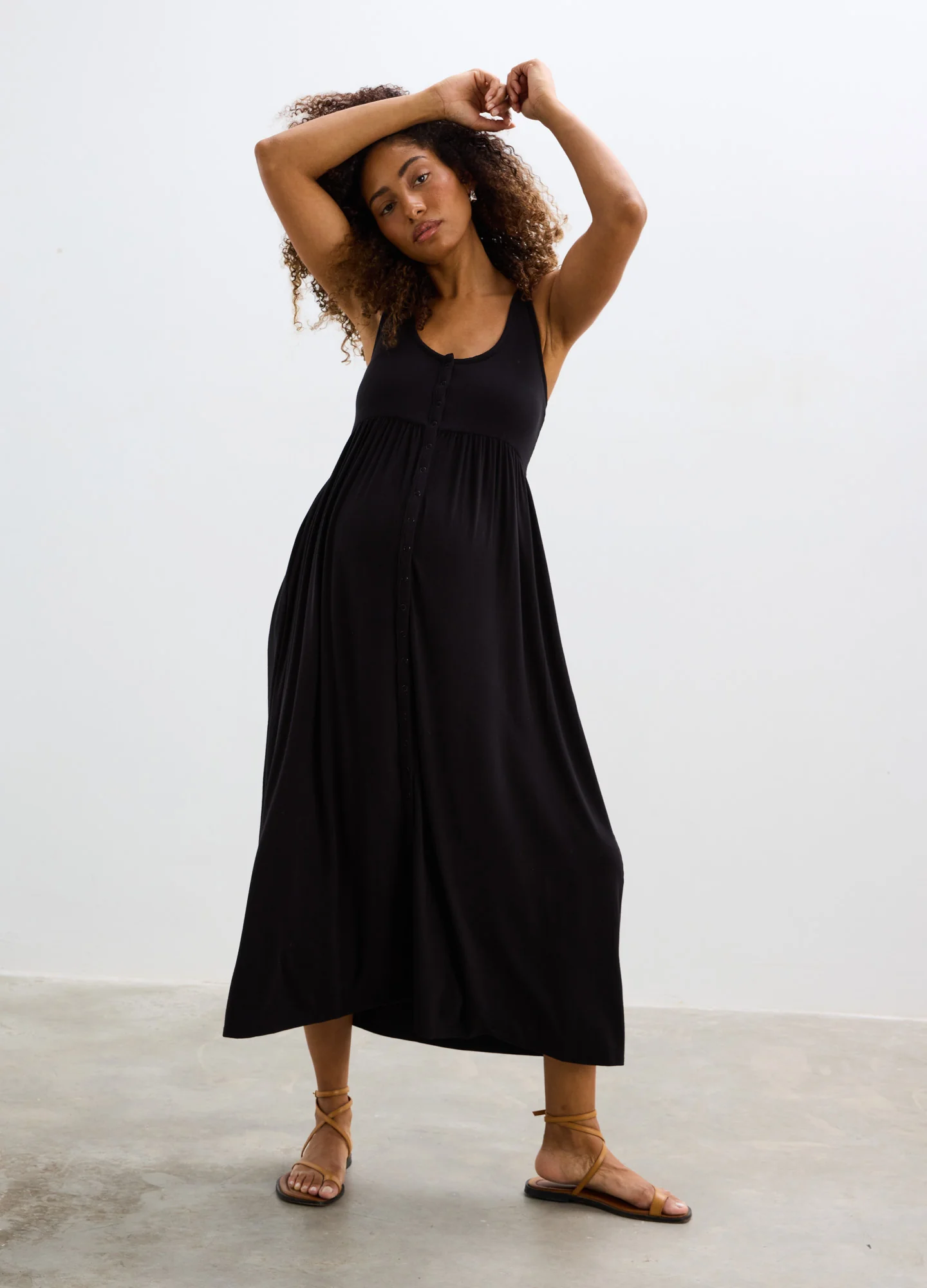 The Softest Rib Nursing Tank Dress