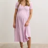 The Softest Rib Side Seam Nursing Maxi Dress