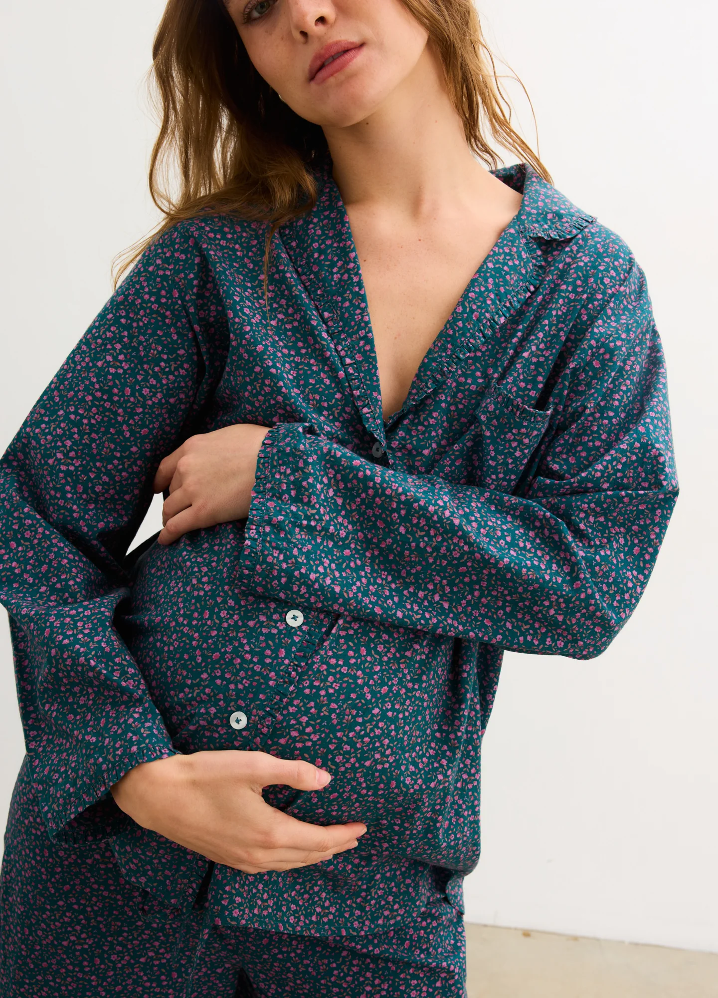1309-the-ruffle-pj-buttondown-top-4.webp The Ruffle PJ Buttondown Top