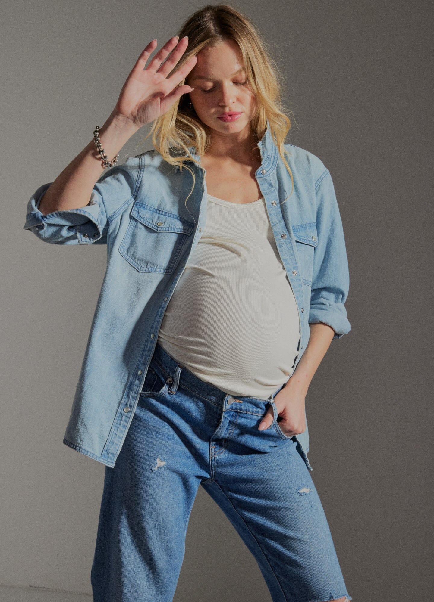 1616-the-denim-maternity-shirt-1.jpg The Denim Maternity Shirt