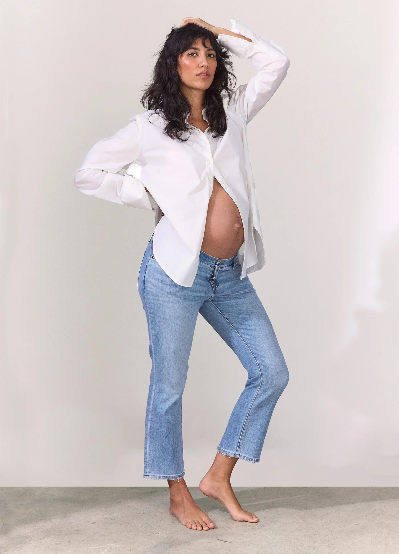 The Crop Maternity Jean