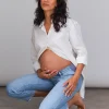 The Crop Maternity Jean