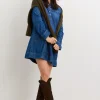 The Drapey Denim Mini Dress