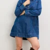The Drapey Denim Mini Dress