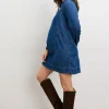 The Drapey Denim Mini Dress