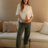 The Drapey Denim Barrel Pant
