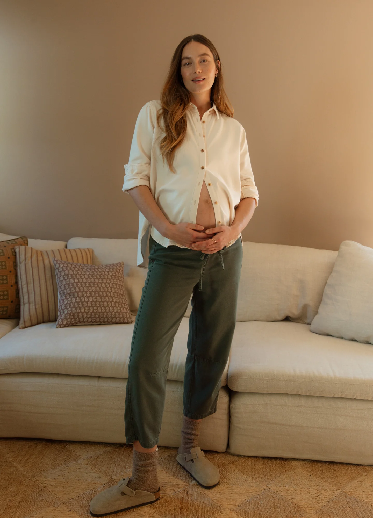 The Drapey Denim Barrel Pant