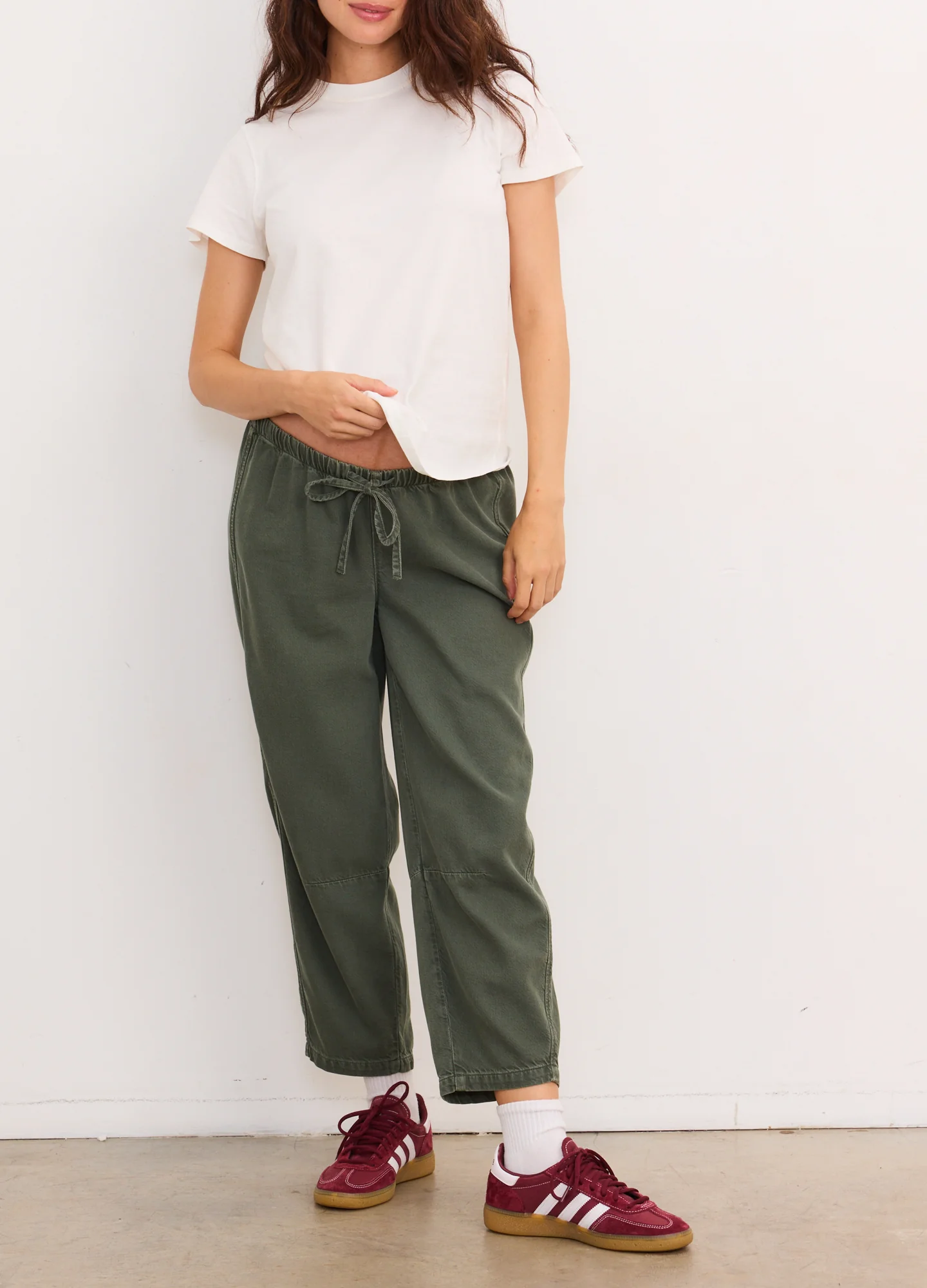 The Drapey Denim Barrel Pant