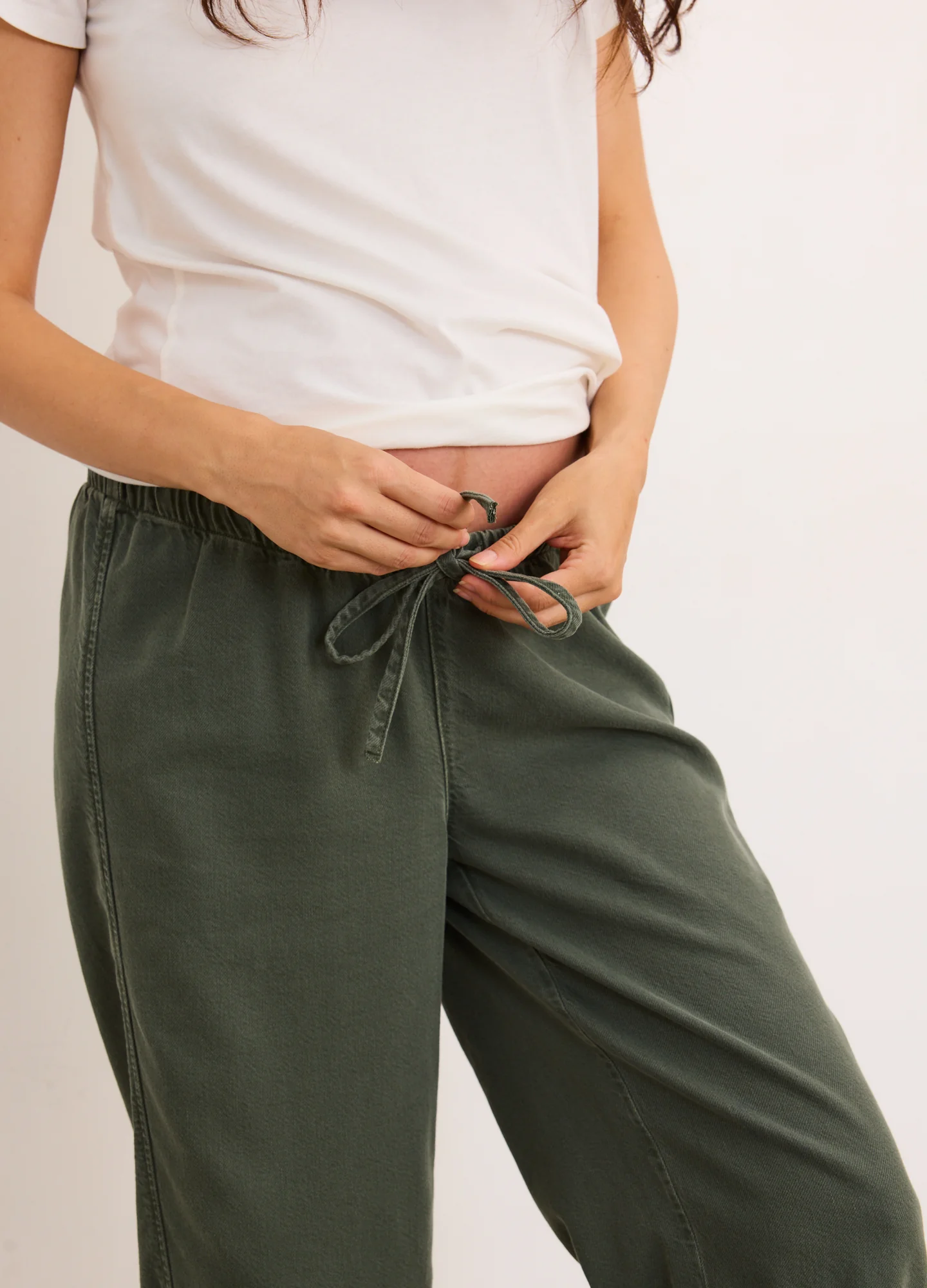 The Drapey Denim Barrel Pant