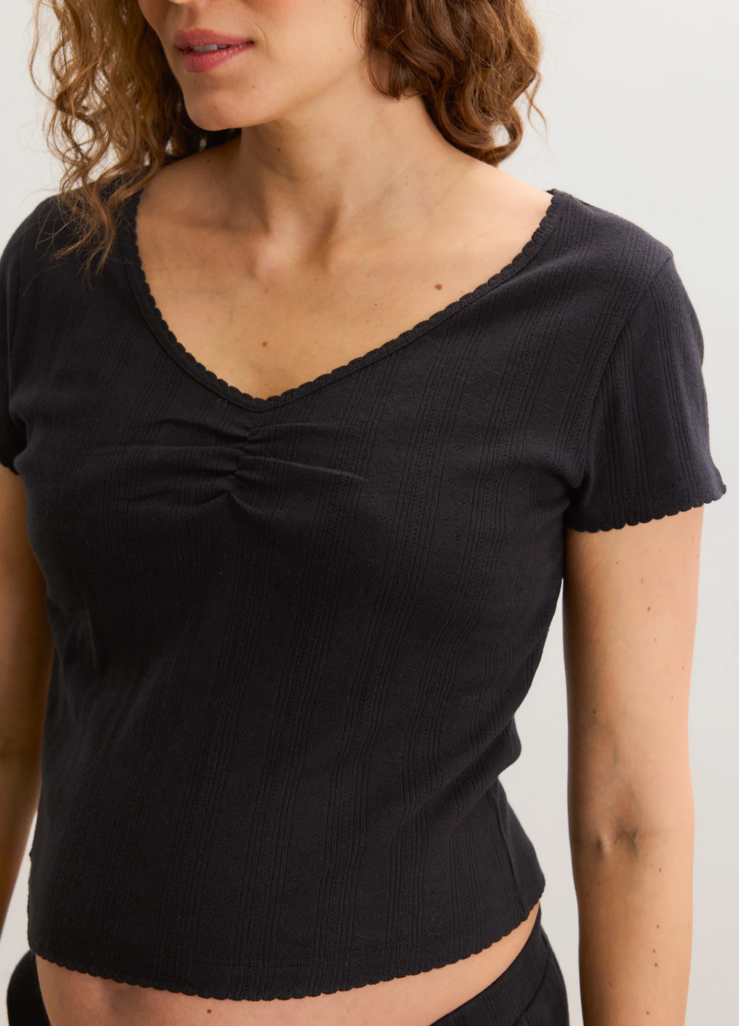 The Pointelle Sweetheart Tee
