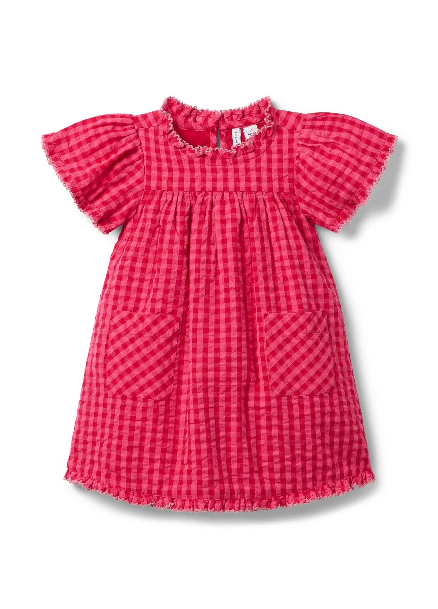 The Gingham Flutter Sleeve Dress
