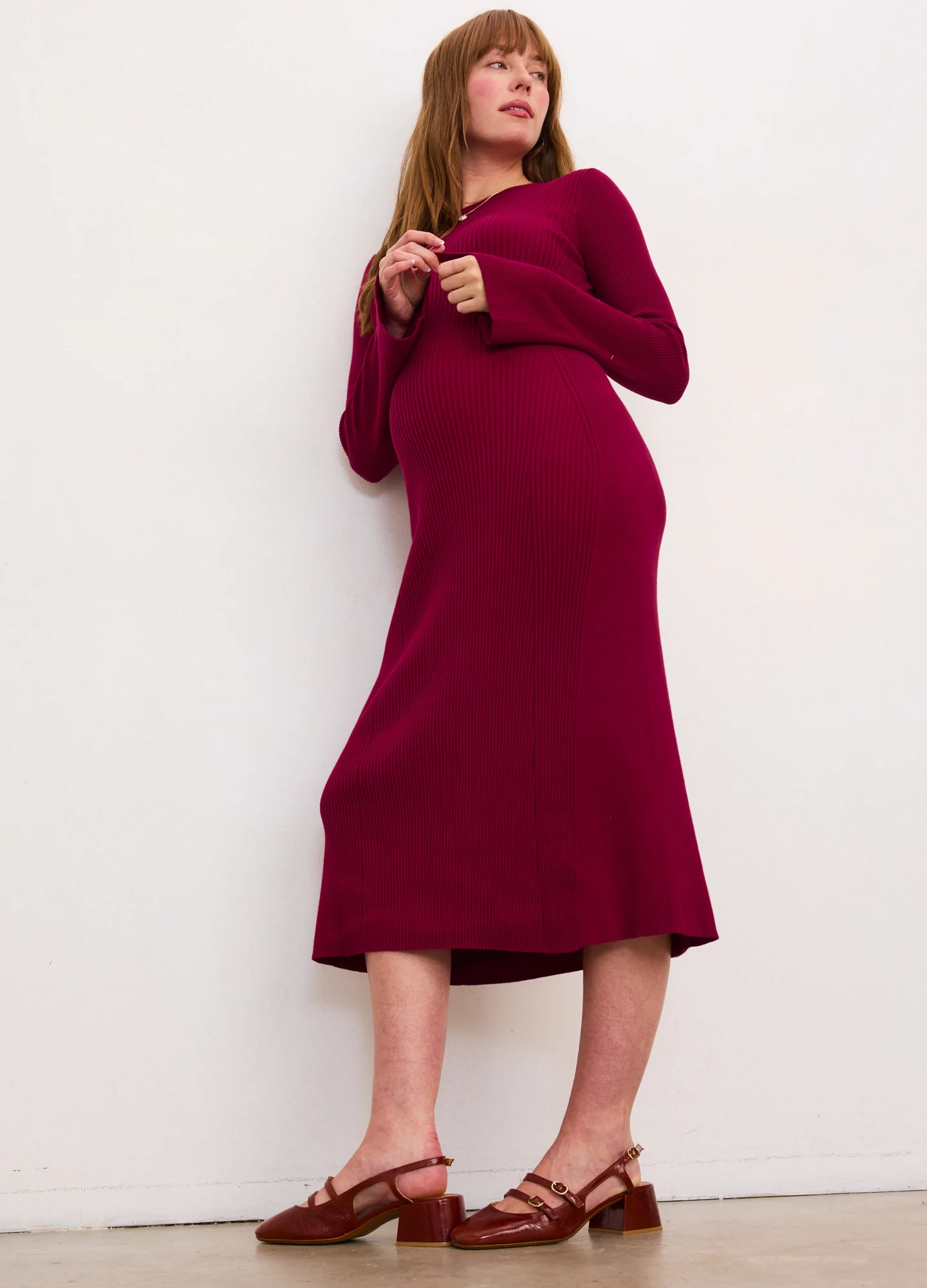 The Odette Ribbed Midi Dress