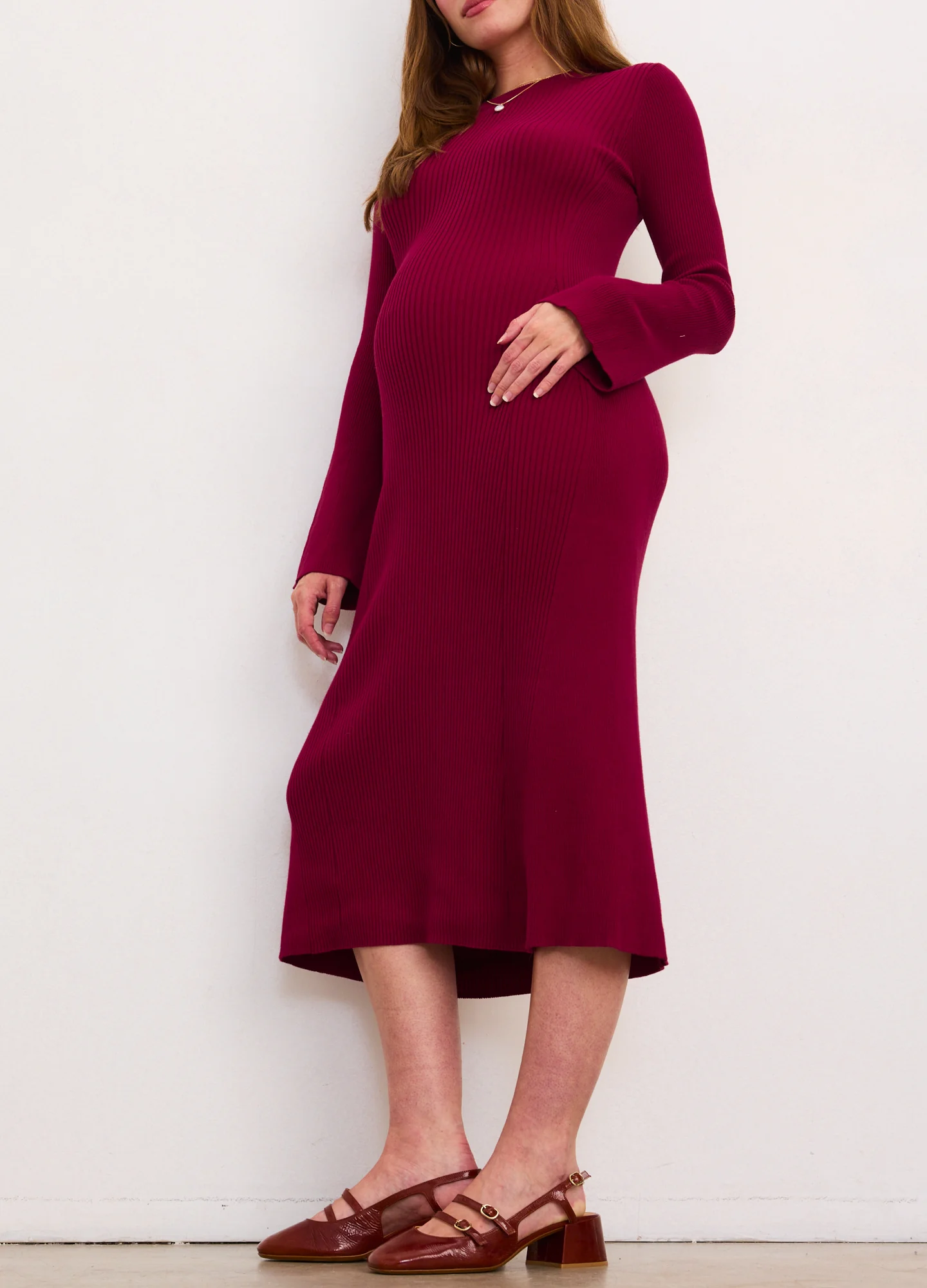 The Odette Ribbed Midi Dress
