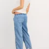 The Drapey Denim Barrel Pant