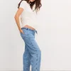 The Drapey Denim Barrel Pant