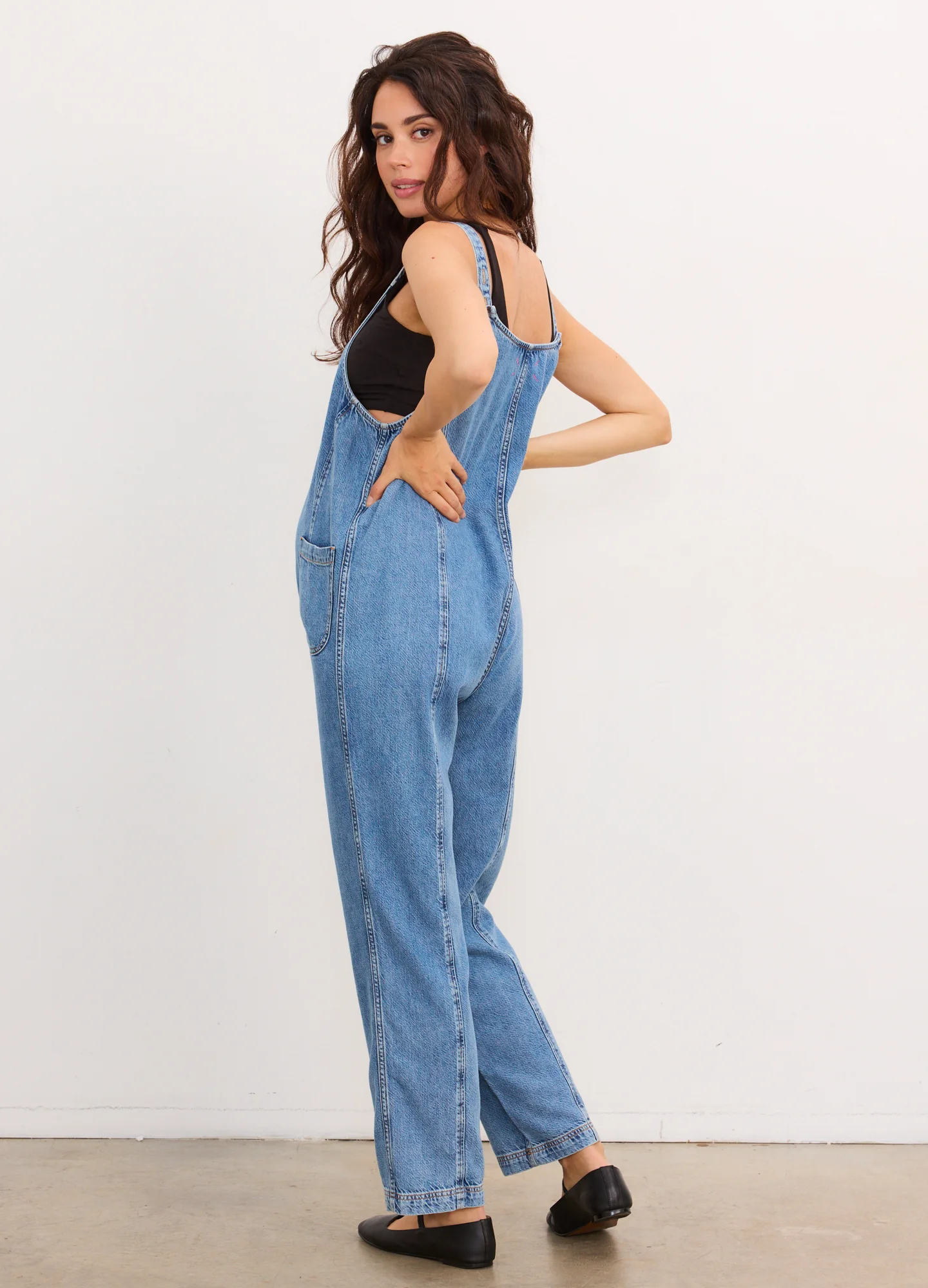 The Drapey Denim Nora Jumpsuit
