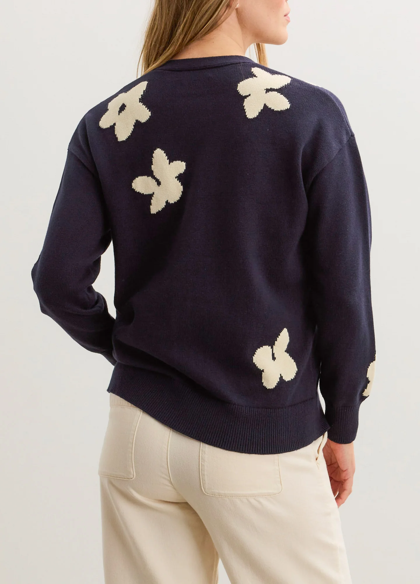 The Floral Jacquard Oversized Floral Cardigan