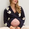 The Floral Jacquard Oversized Floral Cardigan