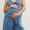 The Nora Denim Romper