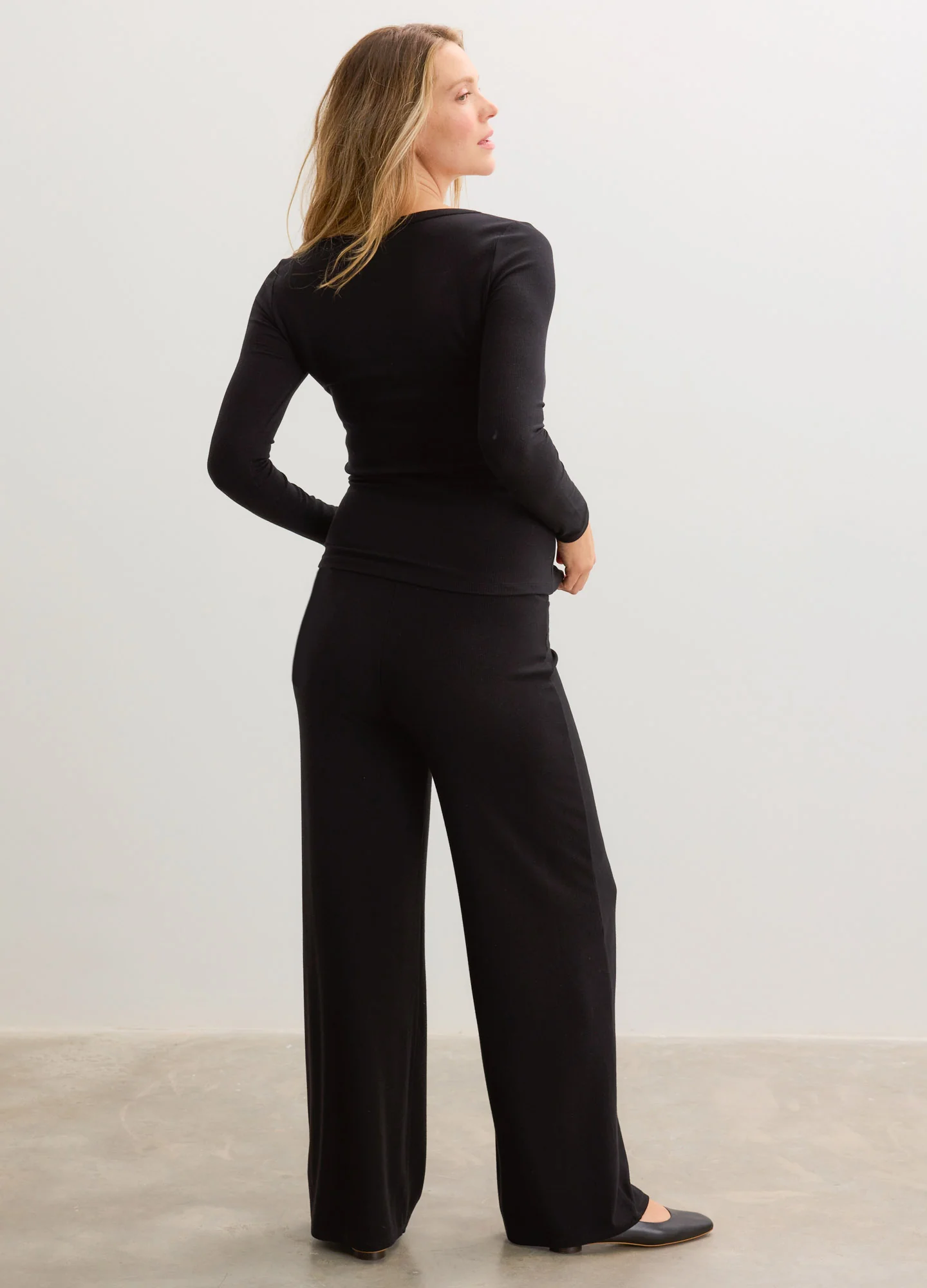 The Softest Rib Over Under Relaxed Pant