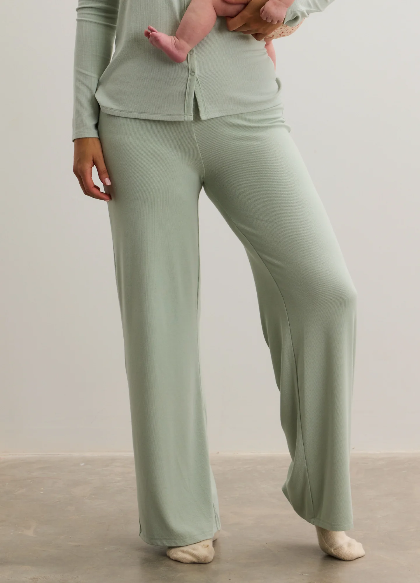 The Softest Rib Over Under Relaxed Pant